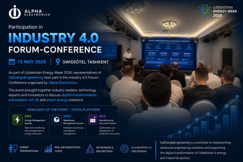 UzEnergoEngineering vakillari Industry 4.0 Forum-Conference 2026 tadbirida ishtirok etdi